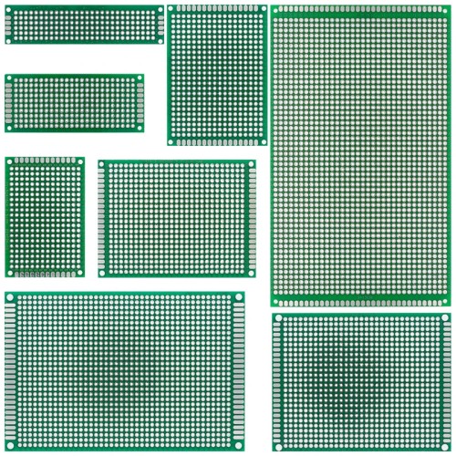 SCARABMINER Multi-Sized Printed Circuit Boards – Set of 8 Pieces for Prototyping and Electronic Projects